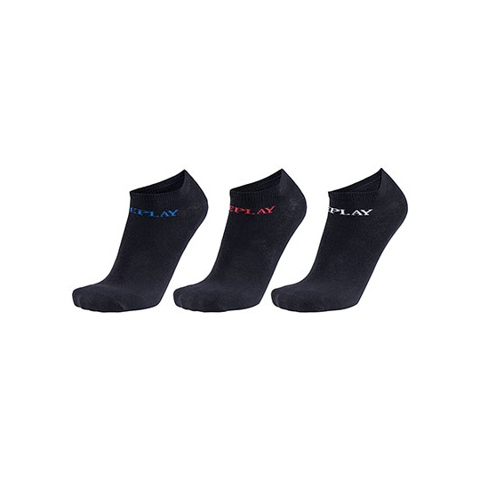 Skarpetki do sneakersow Bawelniane 3-pak RP100628 - Black