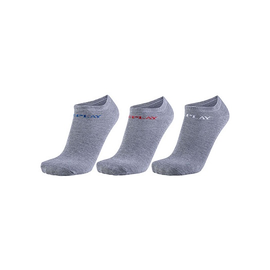 Skarpetki do sneakersow Bawelniane 3-pak RP100628 - Grey Melange