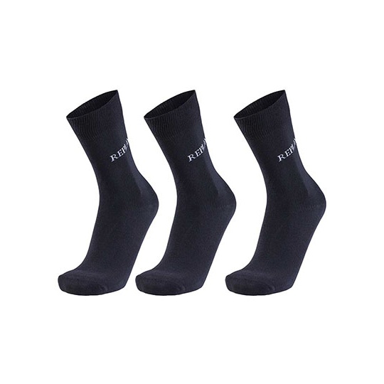 Skarpetki Meskie Prazkowane Zestaw 3 Par RP100632 - Black & Grey