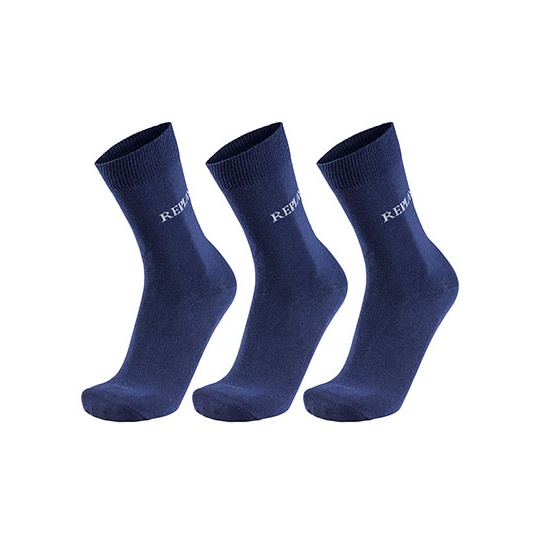 Skarpetki Meskie Prazkowane Zestaw 3 Par RP100632 - Dark Blue & Grey