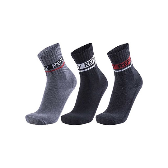 Skarpety tenisowe RP100634 - Grey Melange & Black & Anthracite