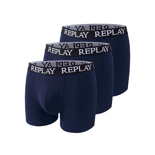 Bokserki Meskie Slim Fit Bawelniane RP101102 - Blue Marine & Blue Marine & Blue Marine