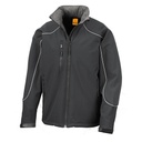 Kurtka Klasyczna Softshell Wodoodporna Oddychajaca RT118 - Black & Black