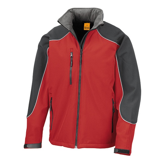 Softshell z kapturem RT118 - Red & Black