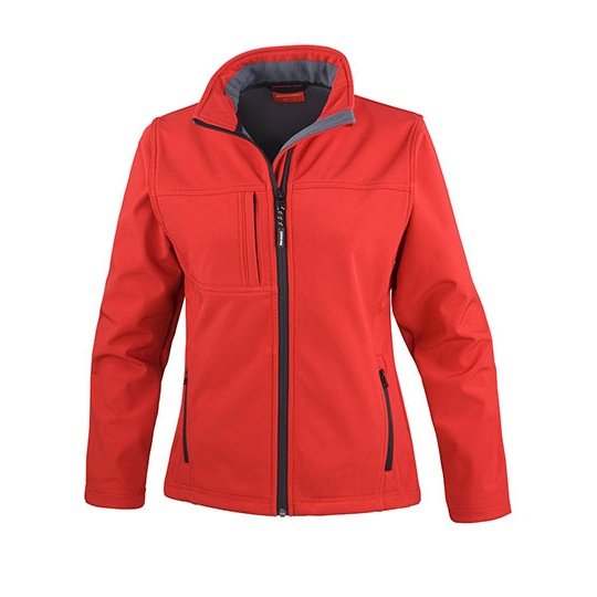 Kurtka Damska Taliowana Softshell Wiatroszczelna RT121F - Red