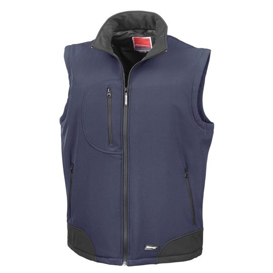 Kamizelka Klasyczna Softshell Wiatroszczelna Wodoodporna RT123 - Navy & Black