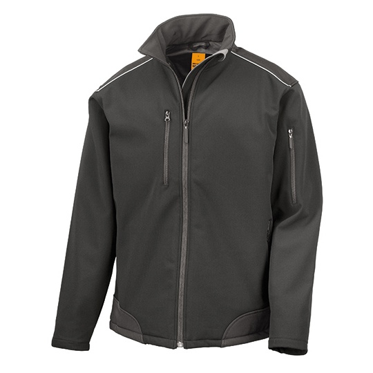 Kurtka Klasyczna Softshell Wiatroszczelna Wodoszczelna Oddychajaca RT124 - Black