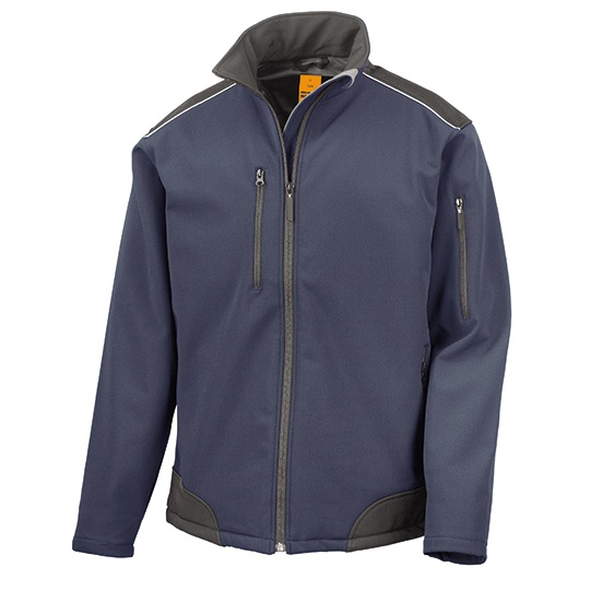 Kurtka Klasyczna Softshell Wiatroszczelna Wodoszczelna Oddychajaca RT124 - Navy & Black