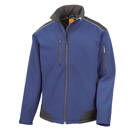 Kurtka Klasyczna Softshell Wiatroszczelna Wodoszczelna Oddychajaca RT124 - Royal & Black