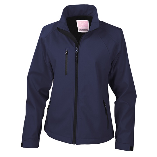 Kurtka Damska Dopasowana Softshell Wodoodporna RT128F - Navy