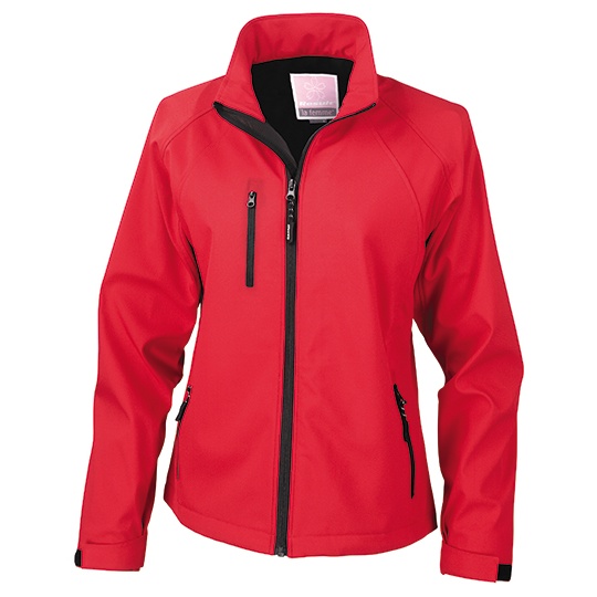 Kurtka Damska Dopasowana Softshell Wodoodporna RT128F - Red