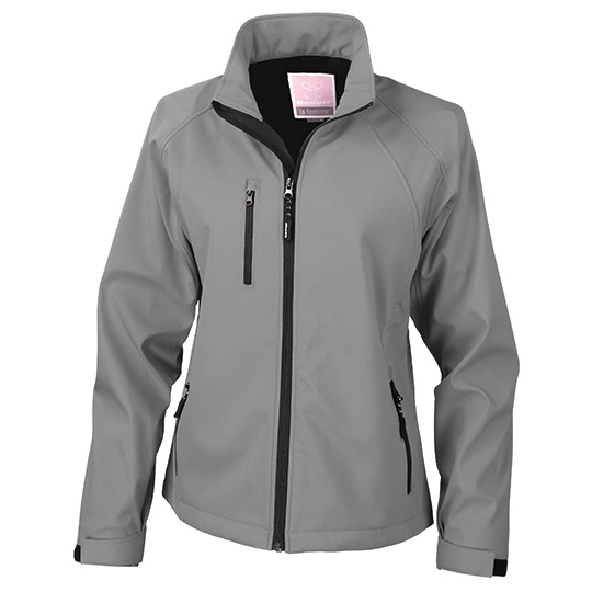 Kurtka Damska Dopasowana Softshell Wodoodporna RT128F - Grey