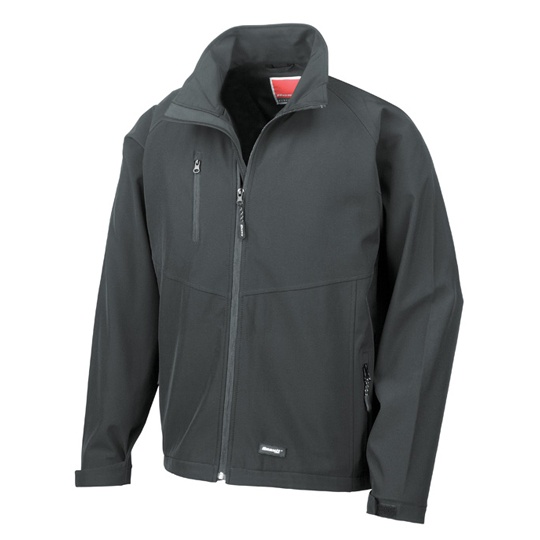 Kurtka Meska Klasyczna Softshell Wiatroszczelna Wodoodporna RT128M - Black