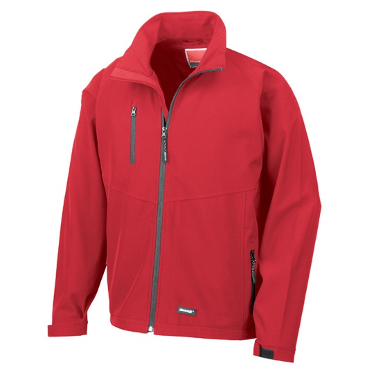 Kurtka Meska Klasyczna Softshell Wiatroszczelna Wodoodporna RT128M - Red
