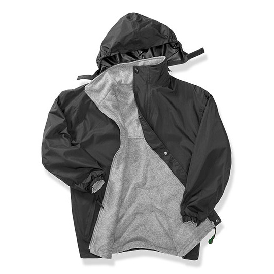 Płaszcz Klasyczny Wodoszczelny Wiatroszczelny Polar RT160A - Black & Grey