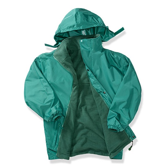 Plaszcz Klasyczny Wodoszczelny Wiatroszczelny Polar RT160A - Bottle Green & Bottle Green