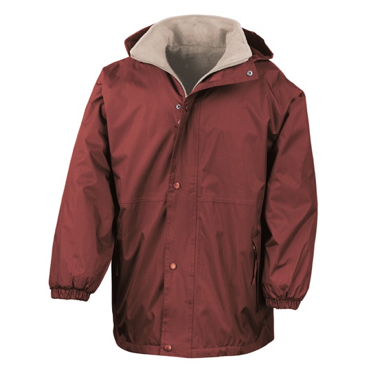 Plaszcz Klasyczny Wodoszczelny Wiatroszczelny Polar RT160A - Burgundy & Burgundy