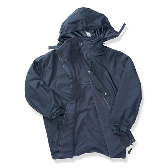 Plaszcz Klasyczny Wodoszczelny Wiatroszczelny Polar RT160A - Navy & Navy