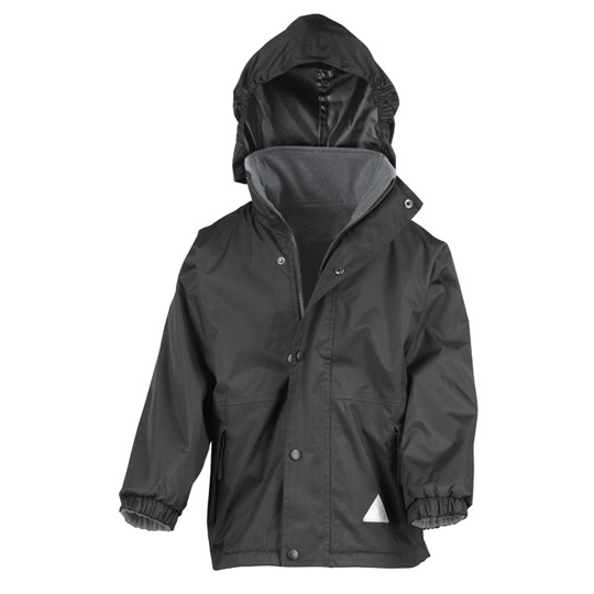 Plaszcz Dzieciecy Klasyczny Wodoodporny z Recyklingu RT160J - Black & Grey