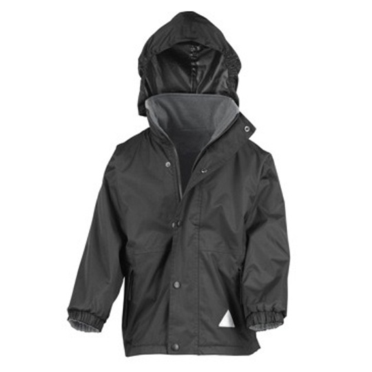 Kurtka Mlodziezowa Wodoodporna Z Recyklingu RT160Y - Black & Grey