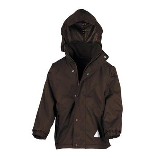 Kurtka Mlodziezowa Wodoodporna Z Recyklingu RT160Y - Brown & Brown