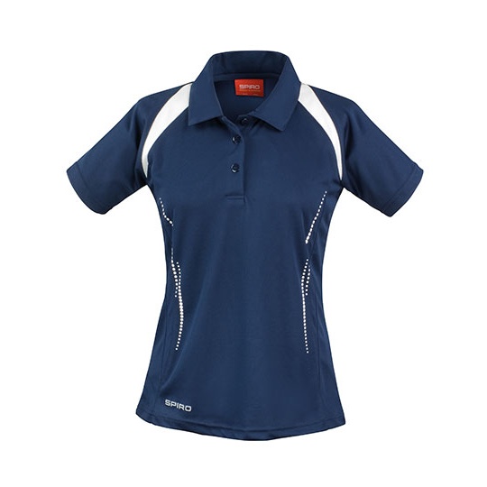 Koszulka Polo Damska Odprowadzająca Wilgoć Szybkoschnąca RT177F - Navy & White