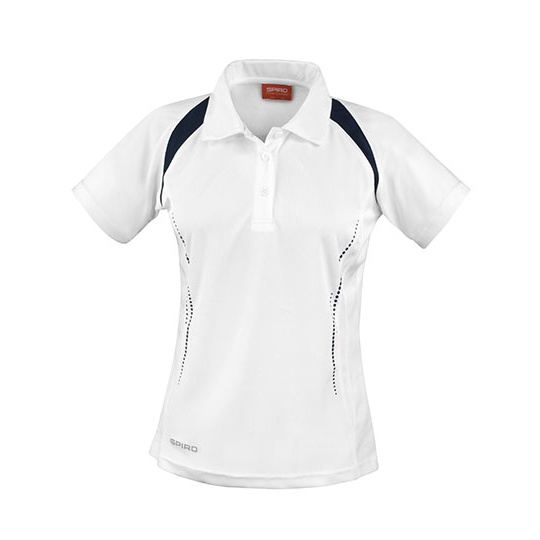 Koszulka Polo Damska Odprowadzająca Wilgoć Szybkoschnąca RT177F - White & Navy