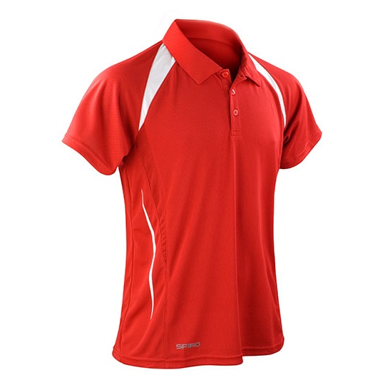 Męska koszulka polo sportowa RT177M - Red & White