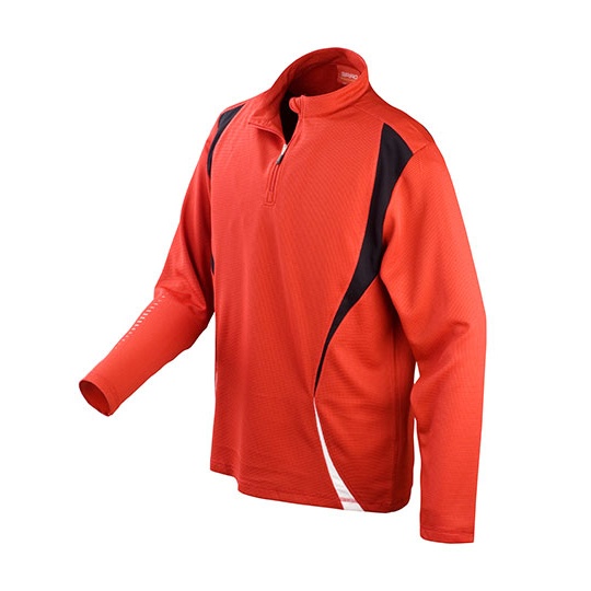 Koszulka Treningowa Dlugi Rekaw Odprowadzajaca Wilgoc RT178X - Red & Black