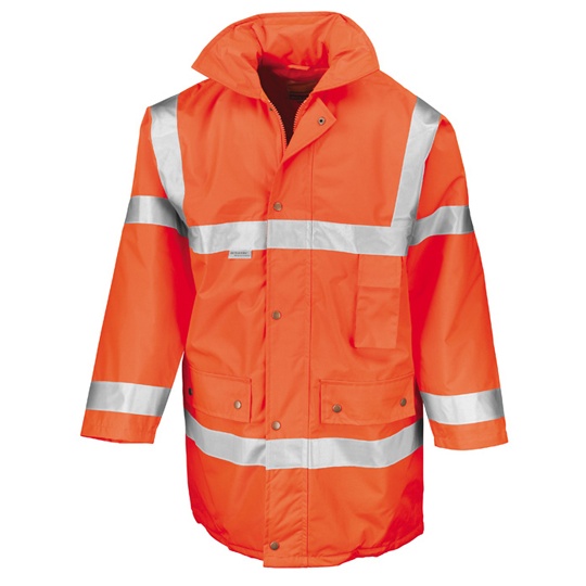 Kurtka Klasyczna Ochronna Wodoszczelna Wiatroszczelna Hi-Vis RT18 - Fluorescent Orange