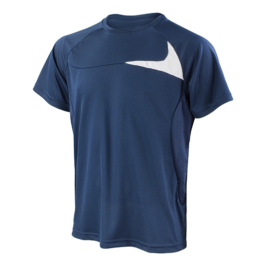 Koszulka Treningowa Meska Oddychajaca Szybkoschnaca RT182 - Navy & White