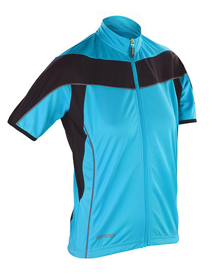 Damska koszulka rowerowa RT188F - Aqua & Black