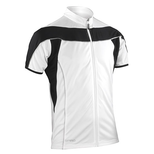 Koszulka Kolarska Klasyczna Odprowadzajaca Wilgoc RT188M - White & Black
