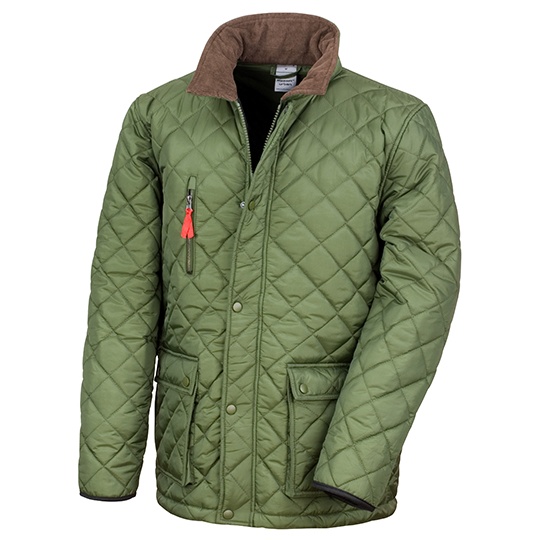 Kurtka Meska Klasyczna Pikowana Wiatroodporna RT196 - Olive Green