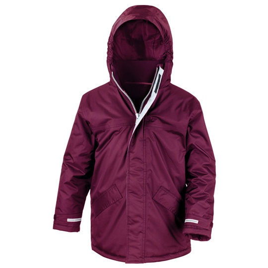 Parka Mlodziezowa Długa Zimowa RT207Y - Burgundy