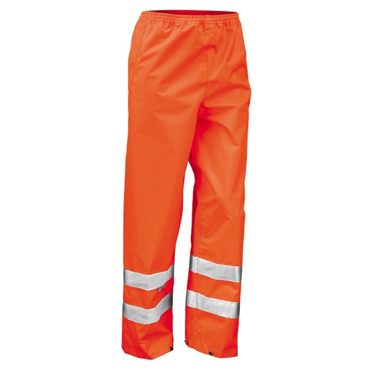 Spodnie Robocze Klasyczne Odblaskowe Wodoszczelne RT22 - Fluorescent Orange