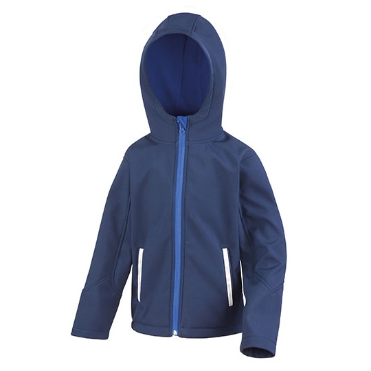 Młodzieżowa kurtka softshell z kapturem RT224Y - Navy & Royal