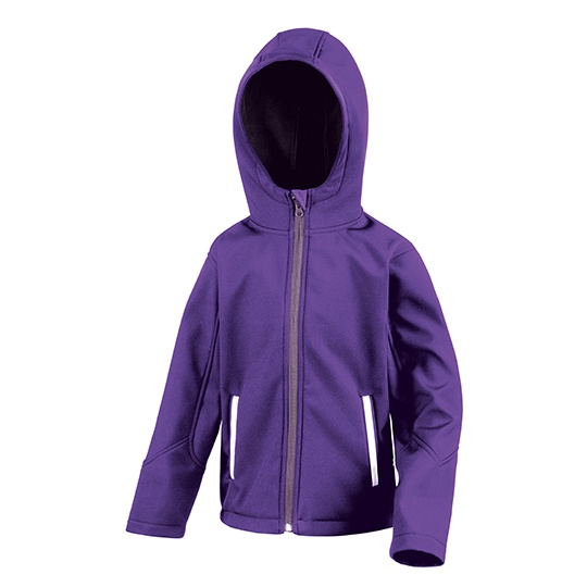 Kurtka Mlodziezowa Softshell z Kapturem RT224Y - Purple & Grey