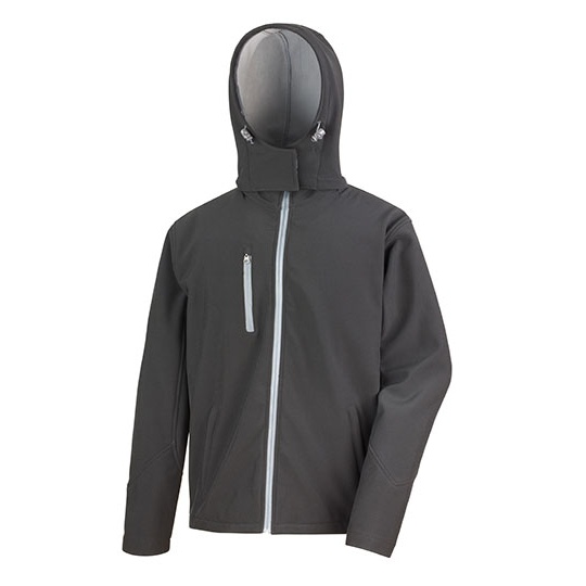 Kurtka Meska Softshell Wodoodporna Oddychajaca RT230M - Black & Grey