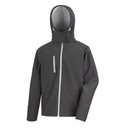 Kurtka Meska Softshell Wodoodporna Oddychajaca RT230M - Black & Grey