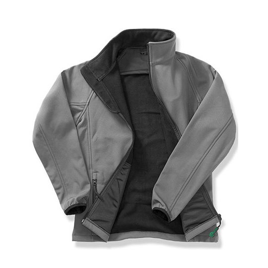 Kurtka Meska Klasyczna Softshell Wodoodporna RT231 - Charcoal & Black