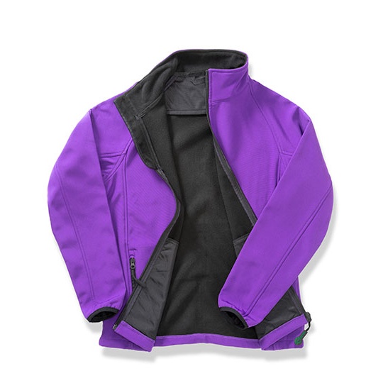 Kurtka Meska Klasyczna Softshell Wodoodporna RT231 - Purple & Black