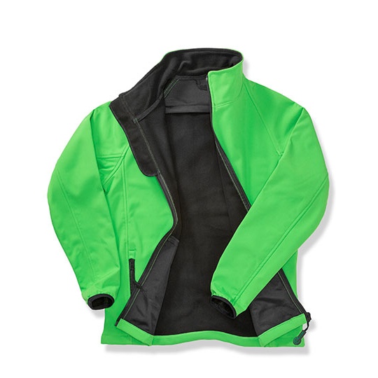 Kurtka Meska Klasyczna Softshell Wodoodporna RT231 - Vivid Green & Black