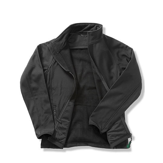 Kurtka Damska Dopasowana Softshell Wiatroszczelna RT231F - Black & Black