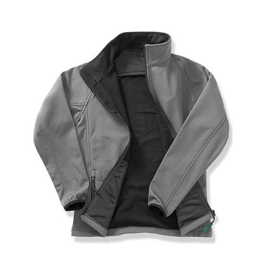 Kurtka Damska Dopasowana Softshell Wiatroszczelna RT231F - Charcoal & Black
