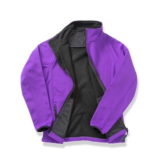 Kurtka Damska Dopasowana Softshell Wiatroszczelna RT231F - Purple & Black