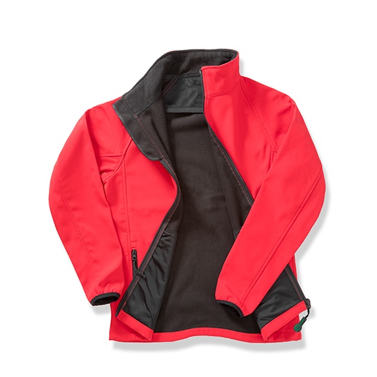 Kurtka Damska Dopasowana Softshell Wiatroszczelna RT231F - Red & Black