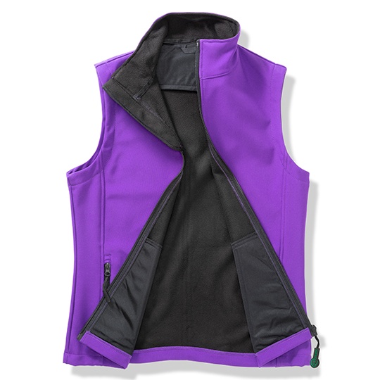 Kamizelka Softshell Meska Klasyczna Wodoodporna RT232 - Purple & Black