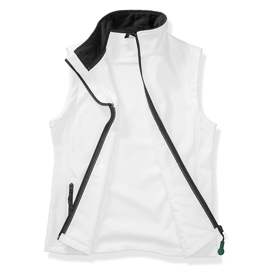 Kamizelka Softshell Meska Klasyczna Wodoodporna RT232 - White & Black