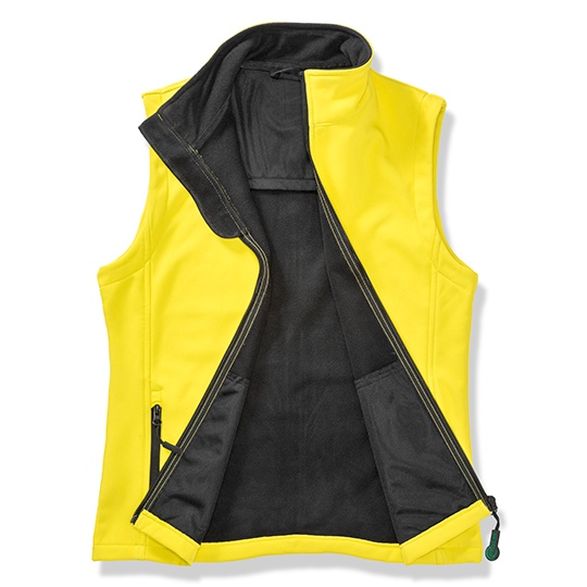 Męski Softshell Bez Rękawów RT232 - Yellow & Black